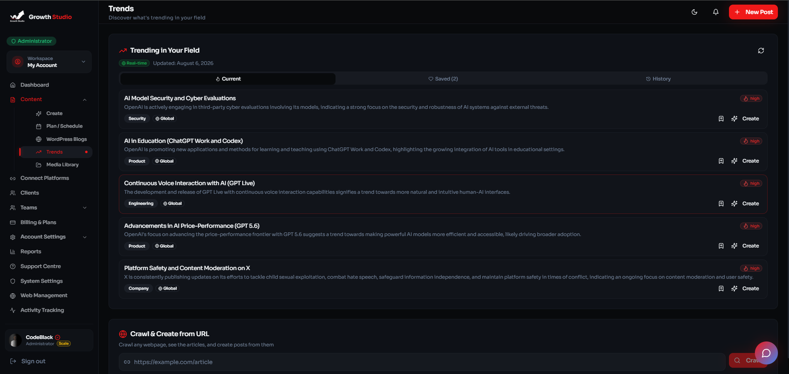 Growth Studio screenshot