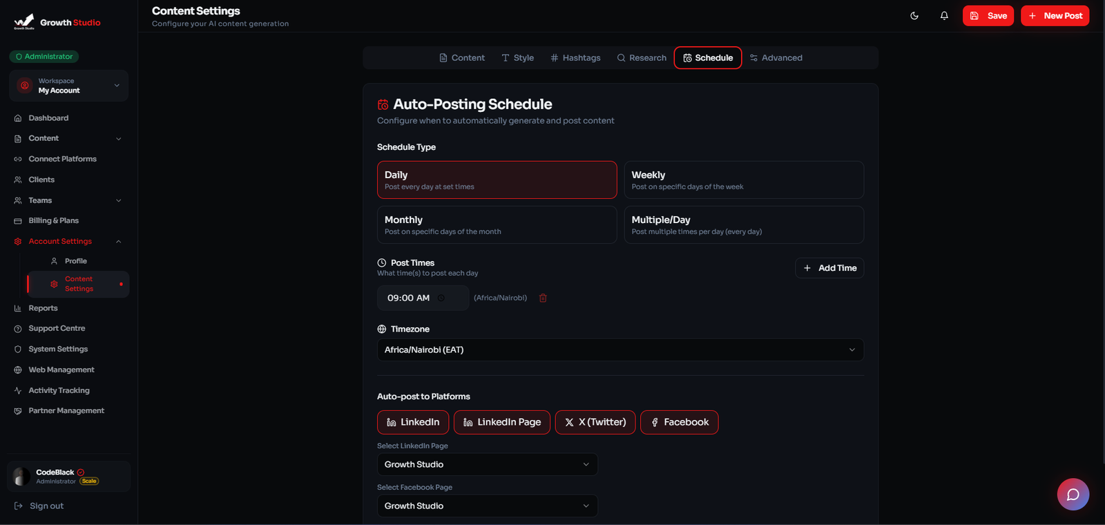 Growth Studio screenshot