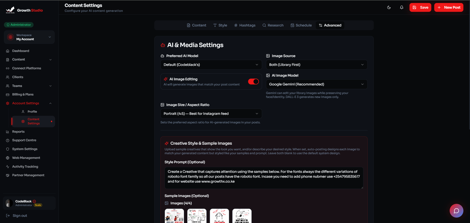 Growth Studio screenshot